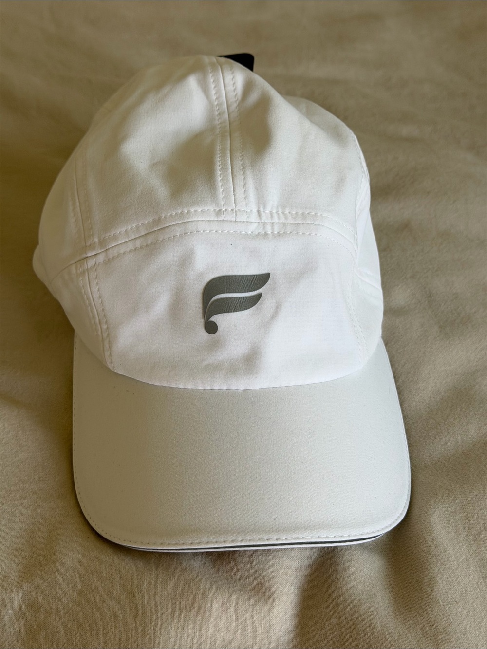 NEW with tags Fabletics White Baseball-Style Hat with Silver Accent